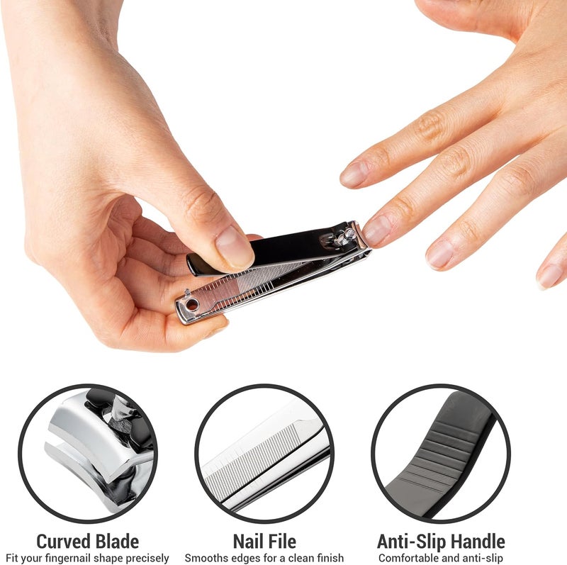 CERTIGEN Nail Clippers Set 6 -Pack - Includes Toenail Clippers, Fingernail Clipper, and Finger Nail Clippers for Men and Women Adult, Toe Nail and Fingernail Clipper Kit - Image 5